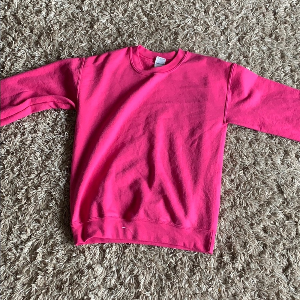 Hot pink crew neck